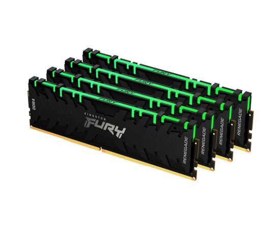 Модуль памяти для компьютера DDR4 32GB (4x8GB) 3200 MHz Renegade RGB Black Kingston Fury (ex.HyperX) (KF432C16RBAK4/32)