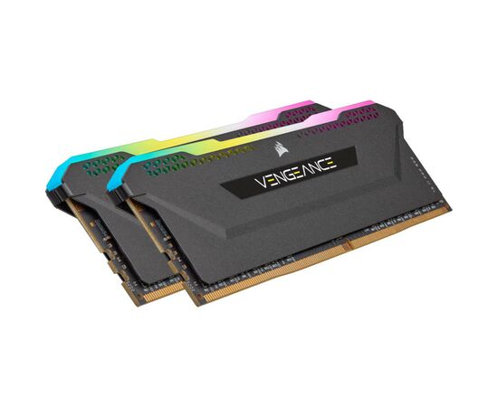 Модуль пам'яті для комп'ютера DDR4 16GB (2x8GB) 3200 MHz Vengeance RGB PRO Black Corsair (CMH16GX4M2E3200C16), зображення 4 Модуль пам'яті для комп'ютера DDR4 16GB (2x8GB) 3200 MHz Vengeance RGB PRO Black Corsair (CMH16GX4M2E3200C16), зображення 4