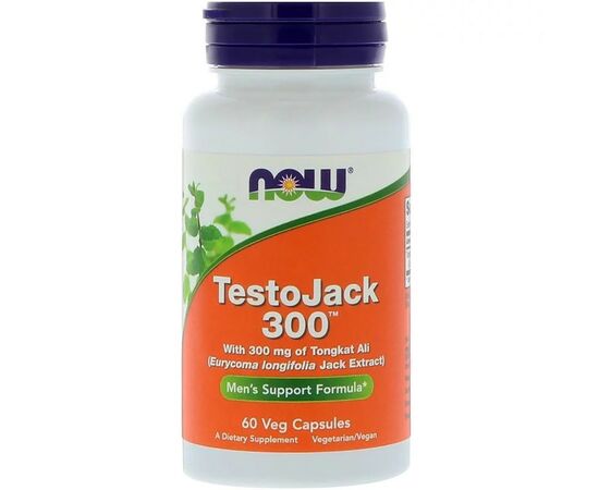 Травы Now Foods Репродуктивное Здоровье Мужчин ТестоДжек, TestoJack 300, 60 (NOW-02202)