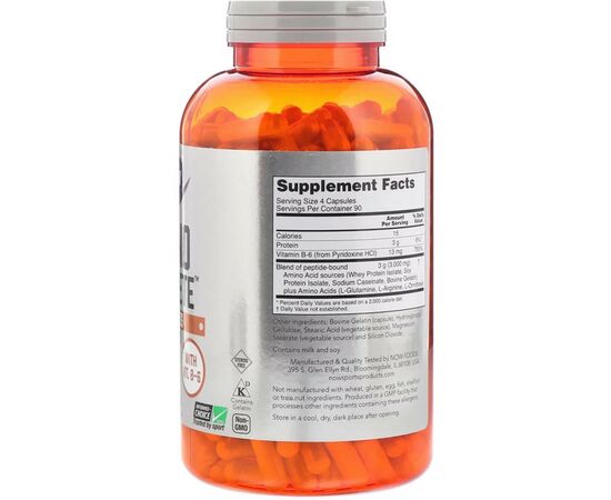 Аминокислота Now Foods Амино Комплекс, Sports, Amino Complete, 360 капсул (NOW-00013), изображение 2 Аминокислота Now Foods Амино Комплекс, Sports, Amino Complete, 360 капсул (NOW-00013), изображение 2