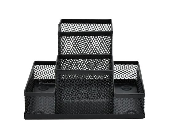 Настольный набор H-Tone металлический, 15,3х10,3х10 см, черный (SET-HT-JJ41208), изображение 2 Настольный набор H-Tone металлический, 15,3х10,3х10 см, черный (SET-HT-JJ41208), изображение 2