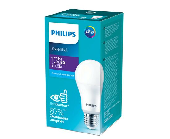 Лампочка Philips ESS LEDBulb 13W 1450lm E27 865 1CT/12RCA (929002305387), изображение 2 Лампочка Philips ESS LEDBulb 13W 1450lm E27 865 1CT/12RCA (929002305387), изображение 2
