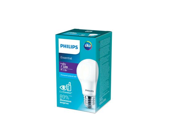 Лампочка Philips ESS LEDBulb 7W 720lm E27 865 1CT/12 RCA (929002299187), изображение 2 Лампочка Philips ESS LEDBulb 7W 720lm E27 865 1CT/12 RCA (929002299187), изображение 2