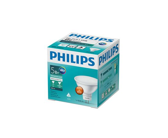 Лампочка Philips ESS LEDspot 5W 400lm GU5.3 840 220V (929001844687), изображение 2 Лампочка Philips ESS LEDspot 5W 400lm GU5.3 840 220V (929001844687), изображение 2