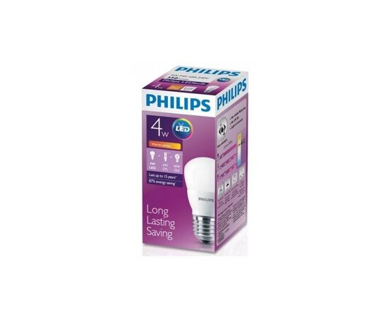 Лампочка Philips LEDBulb 4-40W E27 3000K 230V P45(APR) (929001160907), изображение 2 Лампочка Philips LEDBulb 4-40W E27 3000K 230V P45(APR) (929001160907), изображение 2