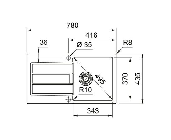 Мойка кухонная Franke S2D Slim 611-78 (143.0632.396), изображение 2 Мойка кухонная Franke S2D Slim 611-78 (143.0632.396), изображение 2