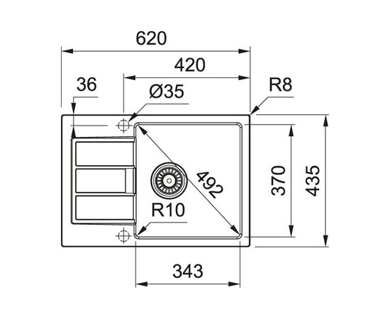 Мойка кухонная Franke Sirius 2.0 S2D Slim 611-62 (143.0631.681), изображение 2 Мойка кухонная Franke Sirius 2.0 S2D Slim 611-62 (143.0631.681), изображение 2