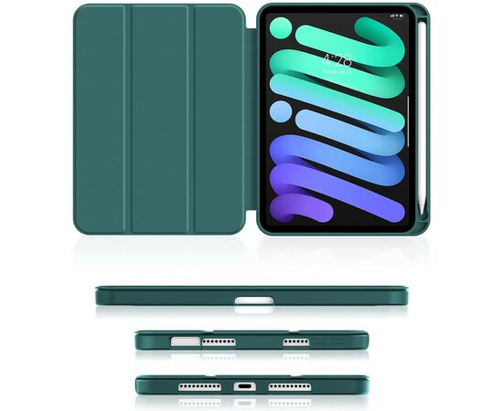 Чехол для планшета BeCover Direct Charge Pen Apple iPad mini 6 2021 Dark Green (706785), изображение 3 Чехол для планшета BeCover Direct Charge Pen Apple iPad mini 6 2021 Dark Green (706785), изображение 3