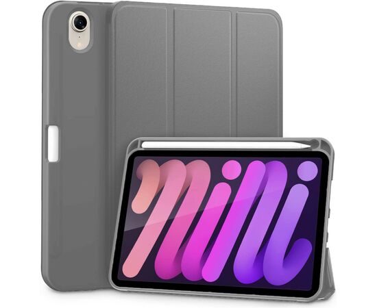 Чехол для планшета BeCover Direct Charge Pen Apple iPad mini 6 2021 Gray (706787), изображение 2 Чехол для планшета BeCover Direct Charge Pen Apple iPad mini 6 2021 Gray (706787), изображение 2