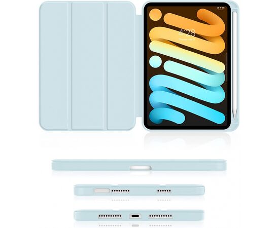 Чехол для планшета BeCover Direct Charge Pen Apple iPad mini 6 2021 Light Blue (706788), изображение 3 Чехол для планшета BeCover Direct Charge Pen Apple iPad mini 6 2021 Light Blue (706788), изображение 3