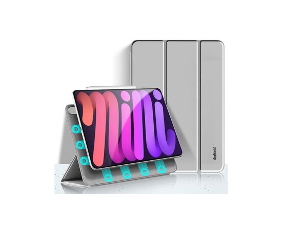 Чехол для планшета BeCover Magnetic Apple iPad mini 6 2021 Gray (706838), изображение 3 Чехол для планшета BeCover Magnetic Apple iPad mini 6 2021 Gray (706838), изображение 3