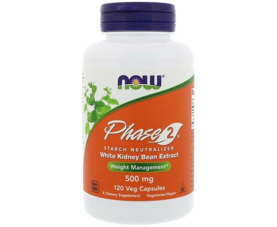 Трави Now Foods Біла Квасоля Фаза 2, Phase 2, 500 мг, 120 капсул (NOW-03021)