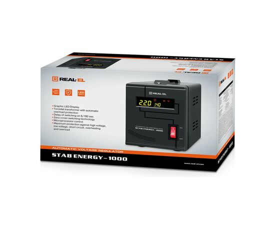Стабилизатор REAL-EL STAB ENERGY-1000 (EL122400012), изображение 7 Стабилизатор REAL-EL STAB ENERGY-1000 (EL122400012), изображение 7