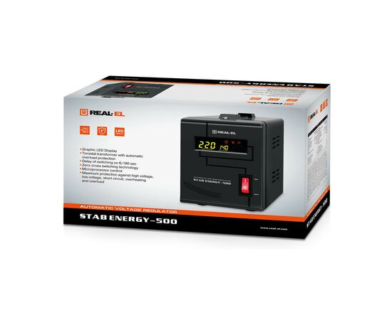 Стабилизатор REAL-EL STAB ENERGY-500 (EL122400011), изображение 7 Стабилизатор REAL-EL STAB ENERGY-500 (EL122400011), изображение 7