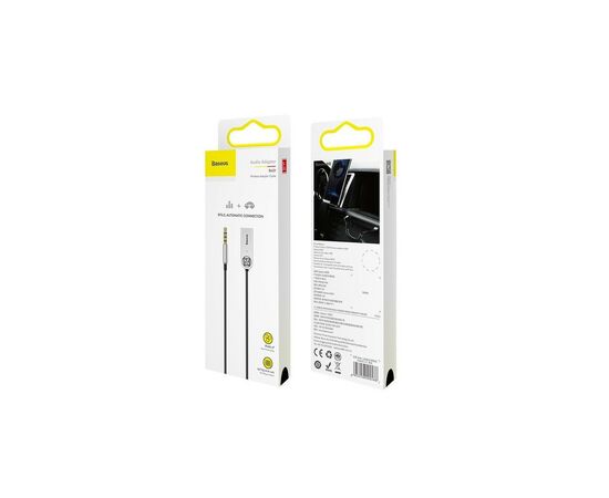 FM модулятор Baseus Bluetooth Audio Adapter AUX/USB with mic (CABA01-01) Black (CABA01-01)