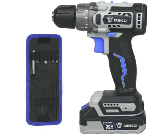 Шуруповерт Deko DKBL20DU3-B-S3, изображение 5