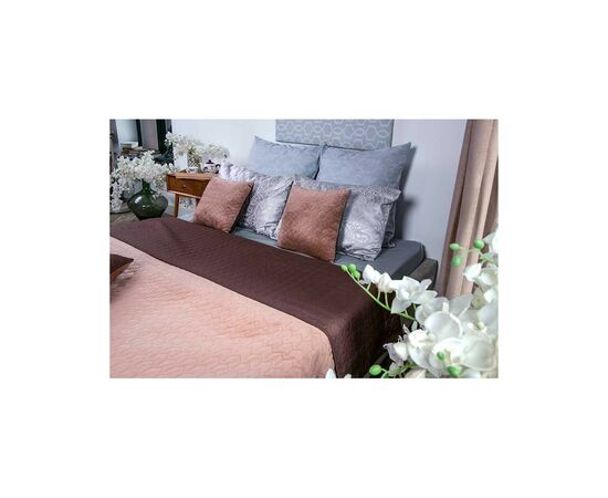 Покрывало Руно двухстороннее VeLour Коричневое 220 х 240 см (330.55_Cappuccino), изображение 4 Покрывало Руно двухстороннее VeLour Коричневое 220 х 240 см (330.55_Cappuccino), изображение 4