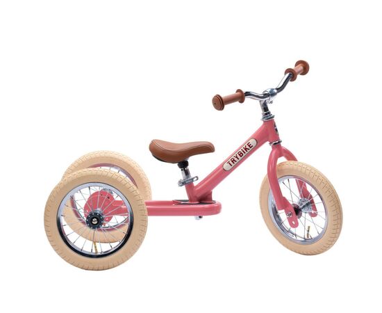 Беговел Trybike трехколесный балансирующий розовый (TBS-2-PNK-VIN+TBS-100-TKV)