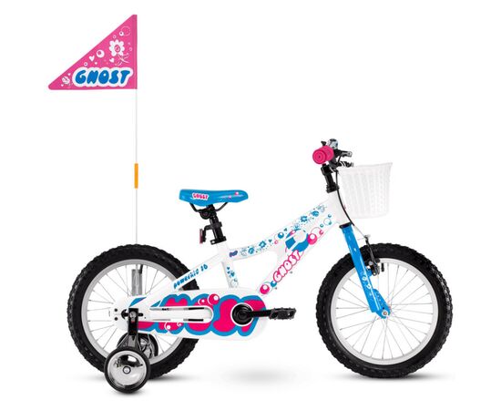 Детский велосипед Ghost Powerkid 16" 2021 бело-сине-розовый (18PK1008)