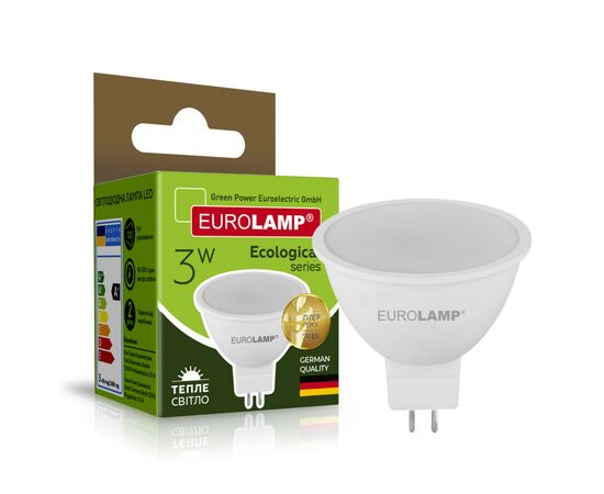 Лампочка Eurolamp LED SMD MR16 3W GU5.3 3000K 220V (LED-SMD-03533(P))