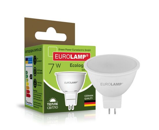 Лампочка Eurolamp LED SMD MR16 7W GU5.3 3000K 220V (LED-SMD-07533(P))