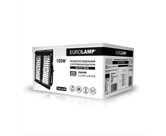 Прожектор Eurolamp LED 100W 5000K (LED-FLP-100/50), изображение 2 Прожектор Eurolamp LED 100W 5000K (LED-FLP-100/50), изображение 2