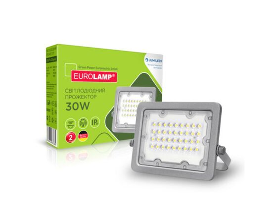 Прожектор Eurolamp LED SMD 30W 5000К (LED-FL-30(gray)), изображение 2 Прожектор Eurolamp LED SMD 30W 5000К (LED-FL-30(gray)), изображение 2