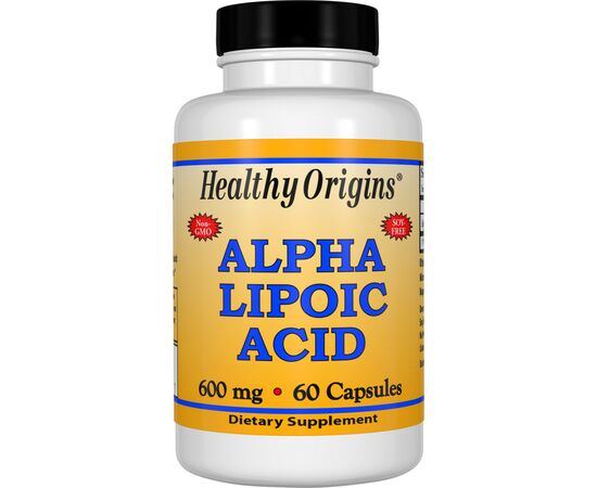 Антиоксидант Healthy Origins Альфа-Липоевая Кислота 600мг, 60 капсул (HO35090)
