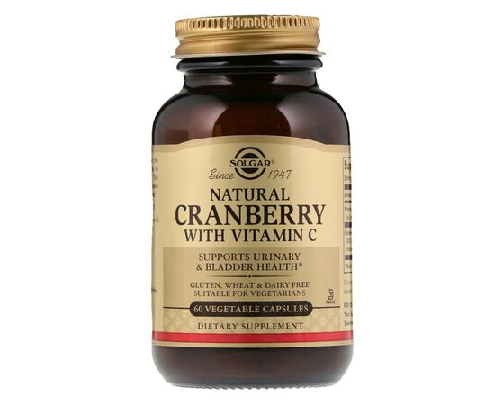 Травы Solgar Натуральная клюква с витамином С, 60 растительных капс (SOL-00955), изображение 2