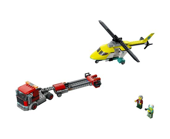 Конструктор LEGO City Перевозка спасательного вертолета 215 деталей (60343), изображение 2 Конструктор LEGO City Перевозка спасательного вертолета 215 деталей (60343), изображение 2
