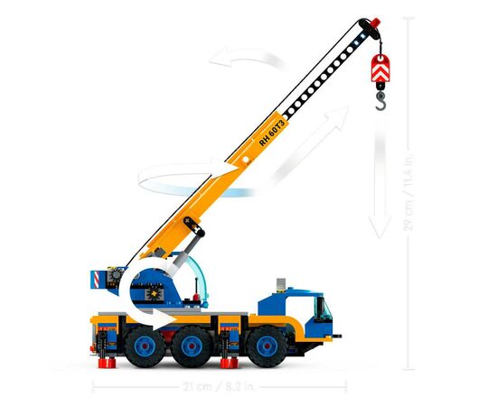 Конструктор LEGO City Передвижной кран 340 деталей (60324), изображение 6 Конструктор LEGO City Передвижной кран 340 деталей (60324), изображение 6