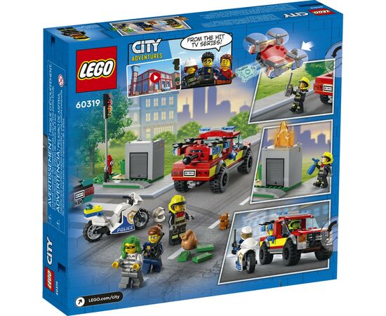 Конструктор LEGO City Пожарная спасательная служба и полицейское преследовани (60319), изображение 5 Конструктор LEGO City Пожарная спасательная служба и полицейское преследовани (60319), изображение 5