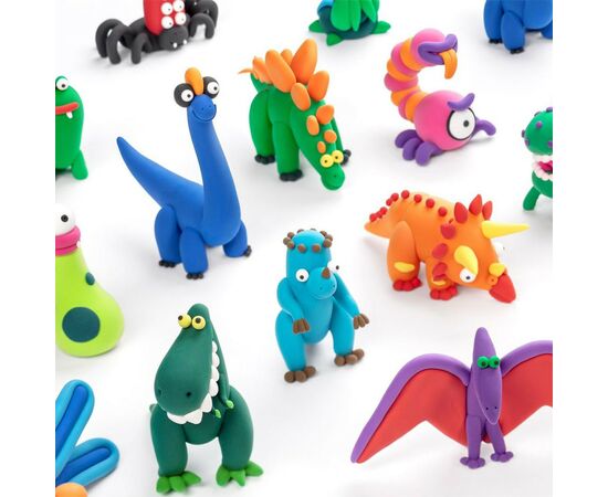 Набір для творчості Lipaka Динозаври Меганабір пластиліну самозагуст. (15016-UA01), зображення 5 Набір для творчості Lipaka Динозаври Меганабір пластиліну самозагуст. (15016-UA01), зображення 5
