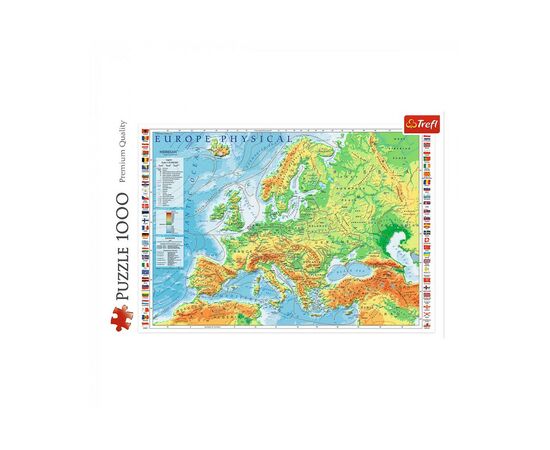 Пазл Trefl Физическая карта Европы, 1000 элементов (6283801), изображение 2 Пазл Trefl Физическая карта Европы, 1000 элементов (6283801), изображение 2