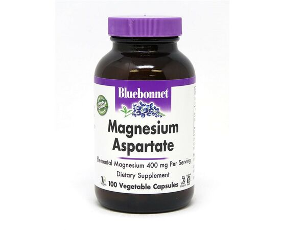 Минералы Bluebonnet Nutrition Аспартат Магния 400 мг, Magnesium Aspartate, 100 вегетариан (BLB0730)