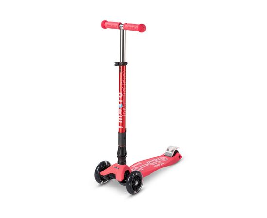 Самокат Micro Maxi Deluxe Foldable LED Coral Pink (MMD093)