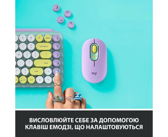 Клавіатура Logitech POP Keys Wireless Mechanical Keyboard Daydream Mint (920-010717), зображення 3 Клавіатура Logitech POP Keys Wireless Mechanical Keyboard Daydream Mint (920-010717), зображення 3