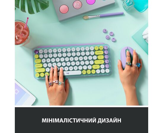 Клавіатура Logitech POP Keys Wireless Mechanical Keyboard Daydream Mint (920-010717), зображення 5 Клавіатура Logitech POP Keys Wireless Mechanical Keyboard Daydream Mint (920-010717), зображення 5