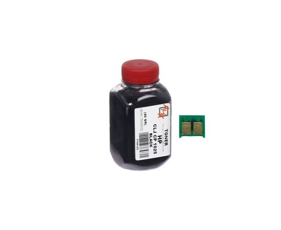 Тонер HP CLJ CP1025 40г Black +chip AHK (1500122)