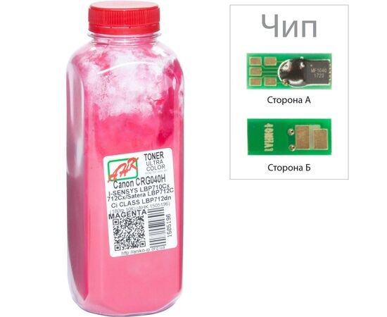 Тонер Canon LBP-710/712, 180г Magenta +chip AHK (1505200)