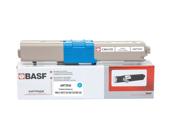 Тонер-картридж BASF OKI C301/C321/MC332/MC342/ 44973543 Cyan (KT-44973543)