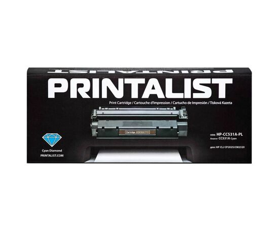 Картридж Printalist HP CLJ CP2025/CM2320, CC531A Cyan (HP-CC531A-PL)