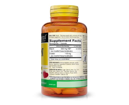 Вітамін Mason Natural Ніацин 500мг, B3, Niacin Flush Free, 60 капсул (MAV14995), зображення 2 Вітамін Mason Natural Ніацин 500мг, B3, Niacin Flush Free, 60 капсул (MAV14995), зображення 2