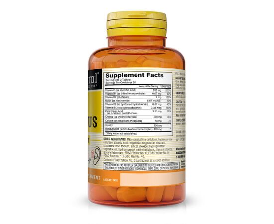 Витаминно-минеральный комплекс Mason Natural Здоровье ушей, Ear Health Plus, 100 таблеток (MAV18081), изображение 2 Витаминно-минеральный комплекс Mason Natural Здоровье ушей, Ear Health Plus, 100 таблеток (MAV18081), изображение 2