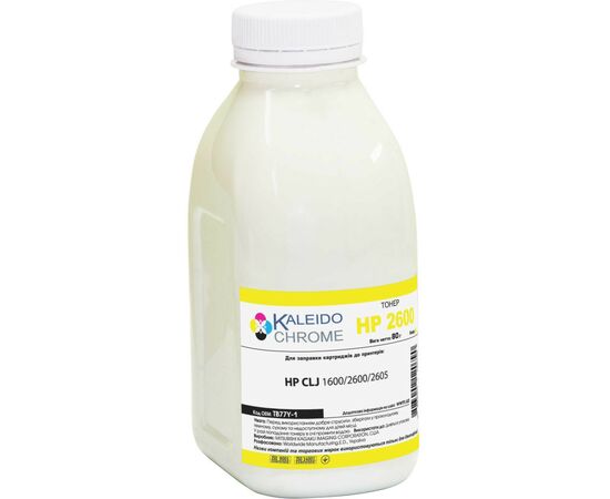 Тонер HP CLJ 1600/2600/2605 , 80г Yellow Kaleidochrome (TB77Y-1)