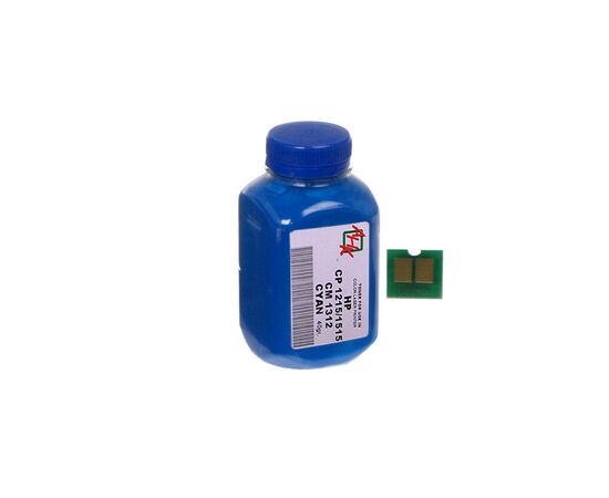 Тонер HP CLJ CP1215/CP1515/CM1312 40г Cyan+chip AHK (1500140)