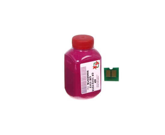 Тонер HP CLJ CP1215/CP1515/CM1312 40г Magenta+chip AHK (1500150)