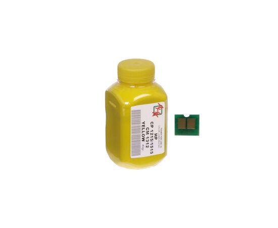 Тонер HP CLJ CP1215/CP1515/CM1312 40г Yellow+chip AHK (1500160)