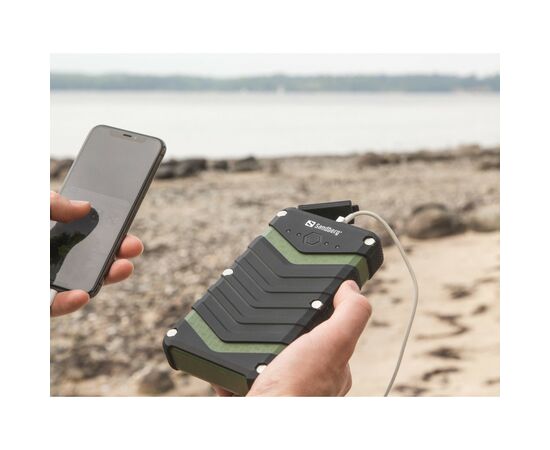 Батарея универсальная Sandberg 20100mAh, Survivor IP67, LED Torch, 2xUSB-A/3A(total), Type-C (420-36), изображение 3 Батарея универсальная Sandberg 20100mAh, Survivor IP67, LED Torch, 2xUSB-A/3A(total), Type-C (420-36), изображение 3