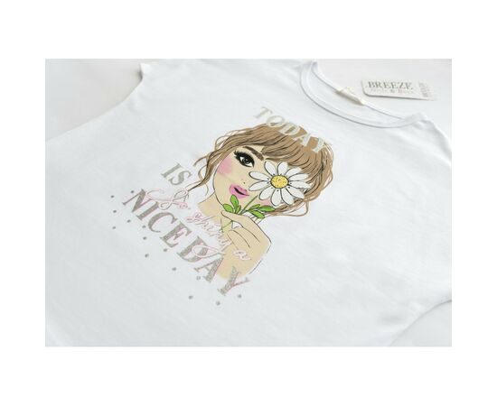 Футболка детская Breeze с девочкой (17140-134G-white), изображение 2 Футболка детская Breeze с девочкой (17140-134G-white), изображение 2